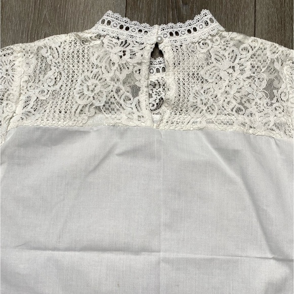 Shein White Blouse Size Large - Picture 4 of 16
